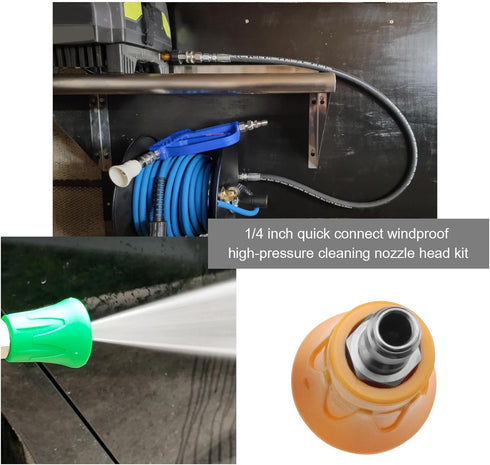 5pcs Pressure Washer Nozzle 1/4Inch Quick Connect Nozzle Pressure Washing Tips for Driveways Sidewalks Decks Surfaces Cleaning High Pressure Washe...