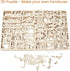 BOHS 34-Piece Dollhouse Furniture Set - Laser Cut Wooden 3D Puzzles - Miniature Doll House DIY Models and Accessories...