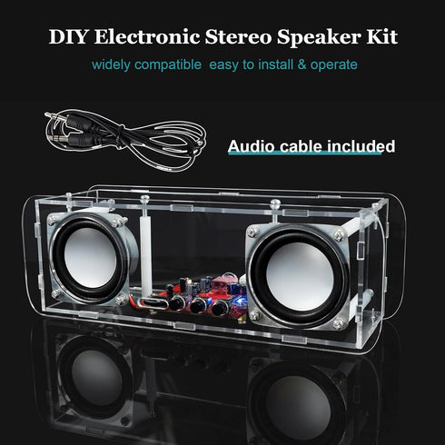 Bluetooth-Compatible Speaker Soldering Kit, Stereo Amplifier Speaker DIY Electronic Kit, Solder Project Speaker Kit...