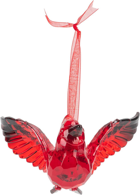 Department 56 Acrylic Christmas Basics Cardinal Bird Hanging Ornament, 3.125 Inch, Red...