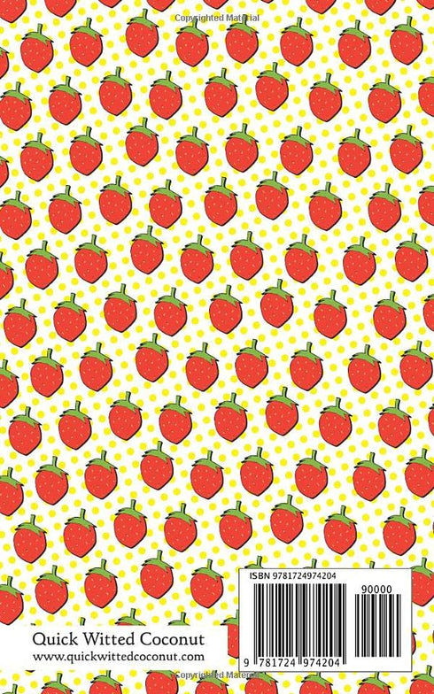 Quick Witted Coconut Strawberry Notebook - Ruled Pages - 5x8 - Premium (Yellow Spot)...