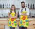 WONDERTIFY Strange Graffiti Apron,Various Cute Cartoon Bib Apron with Adjustable Neck for Men Women,Suitable for Home Kitchen Cooking Waitress Che...
