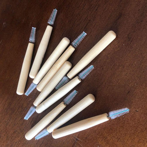 50 PCS Interdental Brush Bamboo Braces Brush Tooth Flossing Head Oral Flosser Cleaners Tooth Cleaning Tools...