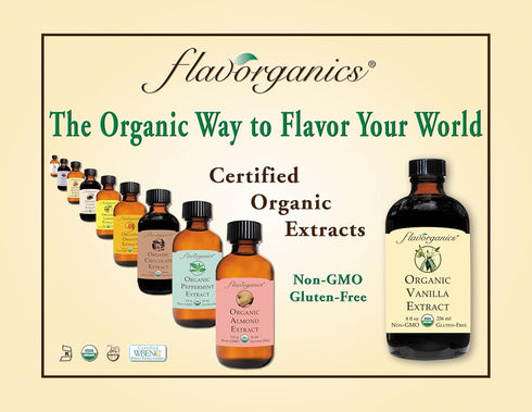 Flavorganics Organic Peppermint Extract, 2-Ounces Glass Bottles (Pack of 3)...