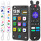 TV Remote Control Shape Baby Teething Toys and Phone Shape Teether Toys for Babies 6-12 Months, Soft Flexible Silicone Chew Toys for Baby - Black...
