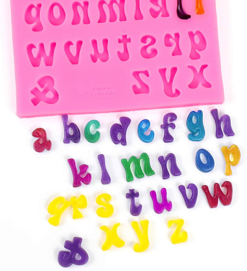 Palksky 3 Pieces Letter Molds for Chocolate Covered Strawberries, Silicone Fondant for Breakable Hearts and Cake Decorating, Lowercase Uppercase N...
