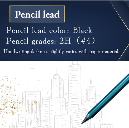 SUN-STAR Stationery S4482662 Metal Pencil, Metacil, Metallic Blue, Pencil Lead Color: Black F #2 1/2 (with Authentic Hologram Sticker United State...