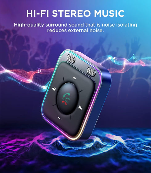 JOYROOM Bluetooth 5.3 Car Adapter with Dual Mics and Noise Cancellation, AUX Bluetooth Car Kit with Plug-and-Play and Noise Filter for Hands-Free ...