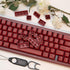 140 Keys PBT Japanese Keycaps Cherry Profile Key Caps DYE-Sub Red Keycaps Minimalist Style Customized Keycaps Set Compatible with Cherry MX Switch...