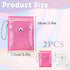 Lipstick Case Keychain, 2Pc Vertical Clear Lipstick Pouch Organizer for Purse, Waterproof Coin Purse Mini Storage Purse for Small Items (Clear+Pin...