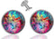 Custom Classic Jewelry Tuxedo Shirt Sliver Cufflinks Men's Unique Business Wedding Gifts (Nebula Galaxy Cool)...