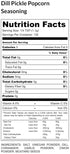 Premium | Dill Pickle Popcorn Seasoning | Large Shaker | Calorie Free | Fat Free | Saturated Fat Free | Cholesterol Free | Crafted in Small Batche...