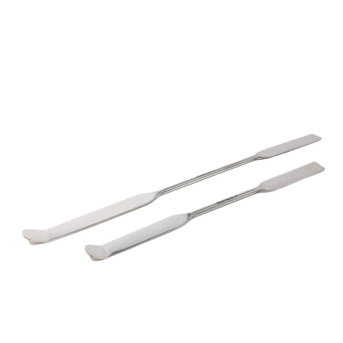 Stainless Steel Double Ended Micro Lab Spatula Sampler, Square & Round Angled End - Chattaway Style (8")...