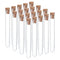 PATIKIL 7ml Plastic Test Tubes with Cork Stoppers, 20Pcs 100x12mm Tubes for Scientific Party Decoration Candy Bead Storage Bath Salt Lab Use, Clea...