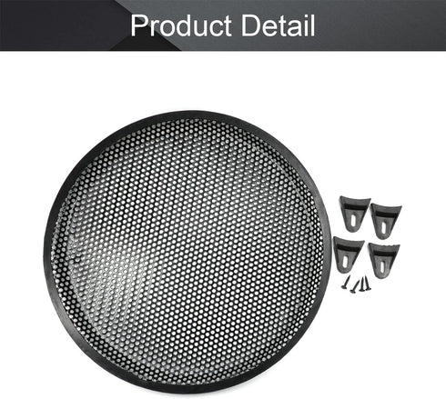 Fielect 8 inch Speaker Grill Cover Mesh SubWoofer Grill Speaker Covers Waffle Grill Cover Guard Protector Audio Accessories Black...