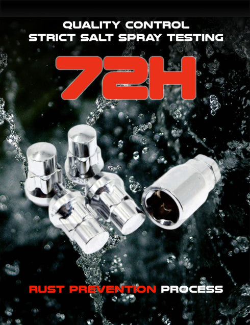Set of 4 Veritek 14x1.5mm 1.40 Inch Chrome Acorn Bulge Tuner Socket Style Wheel Locks for Aftermarket Custom Wheels...