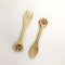 Set of 2 Doggy Paw Themed Bamboo Spoon and Fork Set for Kids | Appetizer Fruit Dessert Ice Cream Yogurt Spice Salt Sugar Spoon and Fork...