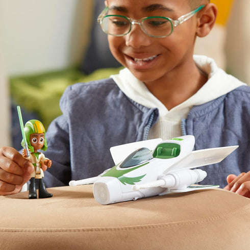 Star Wars: Young Jedi Adventures Jedi Pilot Kai Brightstar, 4-Inch Scale Action Figure Ship, Toys, Preschool Toys for 3 Year Old Boys & Girls...