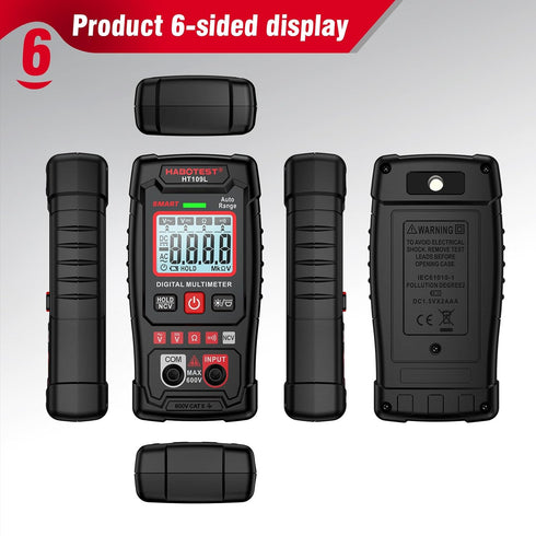 Digital Multimeter Tester, HABOTEST 4000 Counts, Smart Measurement,Measures AC/DC Voltage, Ohm Volt Amp Meter, Non-Contact Voltage Tester Function...
