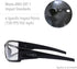 Uvex by Honeywell Hypershock Safety Glasses, Black Frame with Blue Mirror Lens & Anti-Scratch Hardcoat (S2945)...