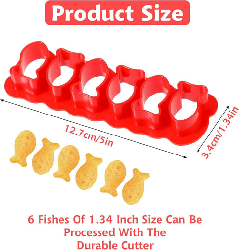 Mini Gold Fish Cracker Cutter Set GoldFish Cracker Cookie Cutter Tiny Fish Cookie Cutters Mini Plastic Fish Biscuit Cutter for Tiny Treats Fish Sh...