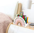 Back to School Rainbow Pencil Pen Holder Boho White Pink Wooden Pen Organizer Desktop Pen Container for Makeup Brushes Crayon Office Student Teach...