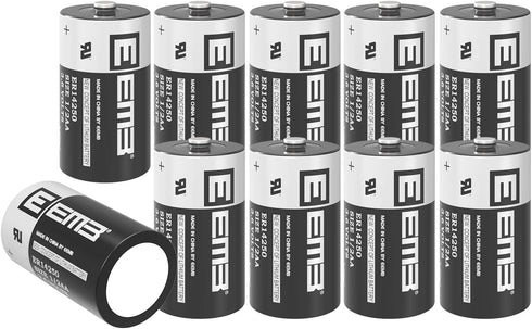 EEMB LS14250 3.6V 1/2 AA Lithium Batteries 1/2AA ER14250 Li-SOCL? Non-Rechargeable Battery 10Pack Replace for SAFT 14250 XL-050F SB-AA02 TL-5902 T...