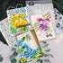 Alinacutle 5pc Peony Flower Layering Stencils & 1set Frame Dies Set Plastic Stencil with Frames Metal Cutting Die Cut for DIY Art Craft Paper Craf...