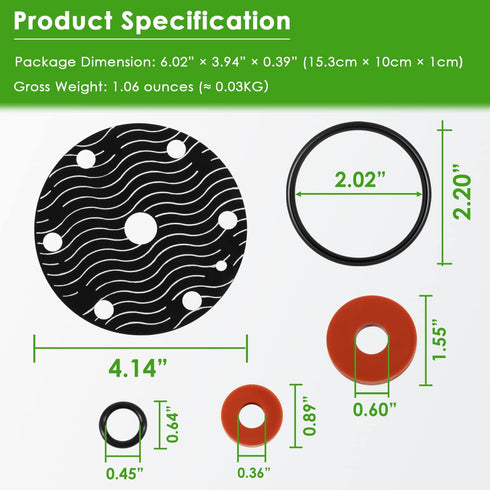 Replace for Wilkins 3/4"-1" Model 975XL 975XL2 Rubber Repair Kit Backflow Preventer Repair Kit, Including Lubricant...