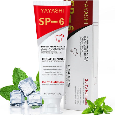 SP-6 Ultra Probiotics Whitening Toothpastes, Deep Cleansing for Coffee Stain, Tea Stain, Wine Stain, Bad Breath, Oral PH Balance-1 Pack...