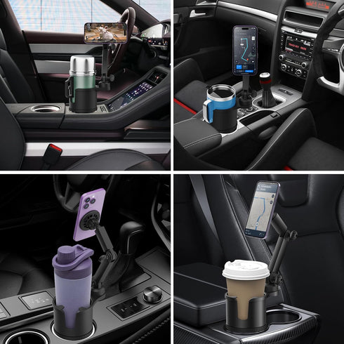 Cup Phone Holder for Magsafe Car Mount, Magnetic Cell Phone Holder Long Arm with 360°Rotation, Hands Free Magnet Phone Cradle Fit with iPhone 15 1...