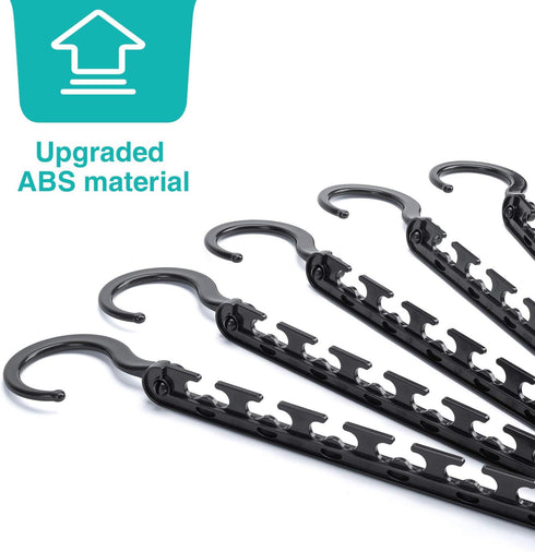 HOUSE DAY Sturdy Plastic Space Saving Hangers 12 Pack, Cascading Organizer Closet Space Saver 80% and Wrinkle Free Clothes, Multi Collapsible for ...