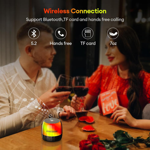 Transformers Small Bluetooth Speaker Bt 5.3 Wireless Portable Bluetooth Speakers with Dynamic RGB Lights Loud Sound 12H Playtime Support TF Card K...