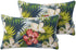 Pack of 2 Outdoor Lumbar Pillow Case Covers 12"x20", Waterproof Rectangular Throw Pillowcase Shell Decorative Sham for Patio Garden Couch - Midnig...