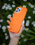 FELONY CASE - iPhone 12 Pro Max Neon Orange Clear Protective Case, TPU and Polycarbonate Shock-Absorbing Bright Cover - Crack Proof with a Gloss F...