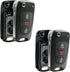 fits 2012-2014 Kia Rio / 2010-2013 Kia Soul Flip Key Fob Remote Case Shell (NYOSEKSAM11ATX), Set of 2...