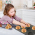 Bluedrop Silicone Hamburger Bread Forms Perforated Bakery Molds Non Stick Baking Sheets Fit Half Pan Size...