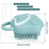 Dog Cat Bath Brush Comb Silicone Rubber Dog Grooming Brush Silicone Puppy Massage Brush Hair Fur Grooming Cleaning Brush Soft Shampoo Dispenser(bl...