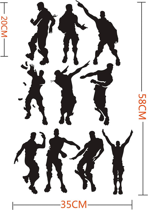 Game Wall Decal Wall Sticker Poster Dancing Decal Nursery Boys Room Wall Vinyl Decal Game Stickers(13.8" x 22.8")...