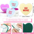 Domensi 8pcs Valentine's Day Candy Heart Shaped Kitchen Sponges Dual Sided Scrub Dish Sponges Reusable with Love You Kiss Me Non Scratch Sponge fo...