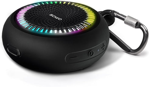 Bluetooth Shower Speaker Waterproof | Small Portable Bluetooth Speaker Wireless with Clip | Powerful Bass and Louder Volume | Colorful Lights and ...