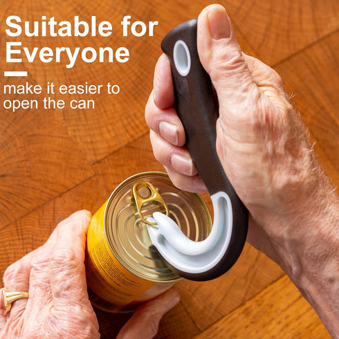 Mudder 2 Pieces Easy Open Ring Pull Can Opener for Soda and Food Cans Easy Grip Pop Opener Manual Ring-pull Helper for Ring Pull Tab Cans Tins Bot...