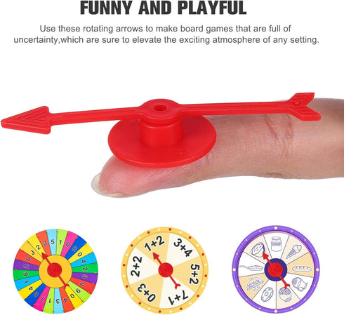 Gadpiparty 25 Pack Red Arrow Game Plastic Suction Cup Spinners Spinners for Games Board Game Spinners Arrow Toys for Kids Arrow for Party Activiti...