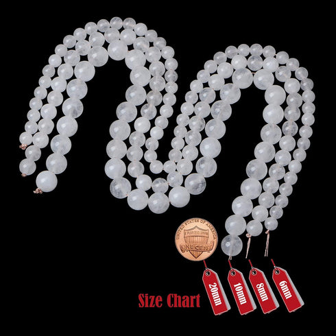 6mm 200pcs Natural White Jade Gemstone Round Loose Beads for Jewelry Making with Crystal Stretch Cord...