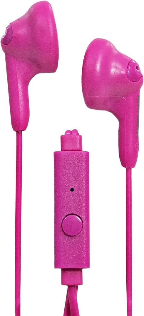 Magnavox MHP4820M-PK Gummy Earbuds with Microphone in Pink | Available in Pink, Purple, White, Black, & Blue | Earbuds Gummy | Extra Value Comfort...