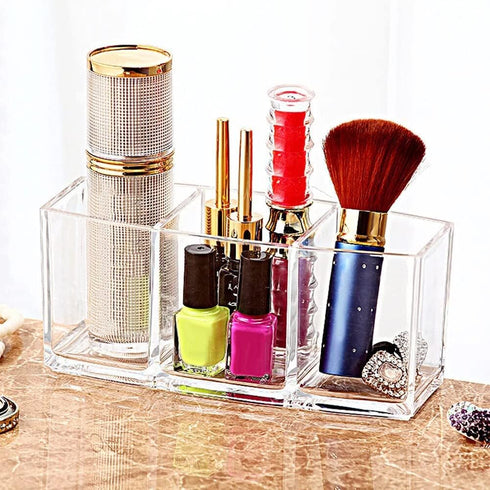 Clear Makeup Brush Organizer, Acrylic Cosmetics Brushes Storage Holders, Cute Pen and Pencil Holder for Desk...