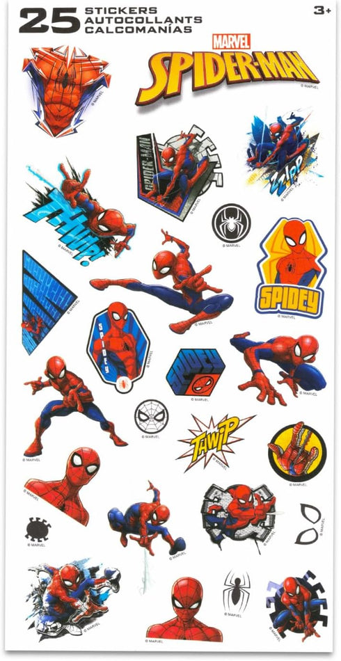 Marvel Spider-man Tote Bag Bundle - Spiderman Tote Bag Set With Kids Spiderman Drawstring Bag And Stickers (Spiderman Reusable Tote Bag)...