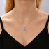 Evil Eye Hamsa Hand Necklace 14k Gold Plated Third Eye White Blue Cz Womens Pendant Necklace...