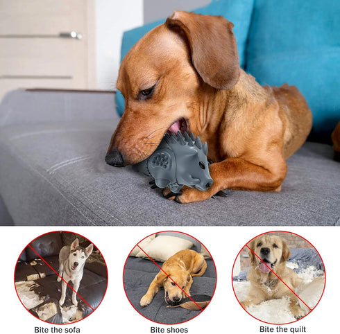 Dog Chew Toys for Aggressive Chewers, Indestructible Dog Toys for Large Dogs Tough Durable Squeaky Interactive Dog Toys, Teeth Chew Toy for Meduiu...