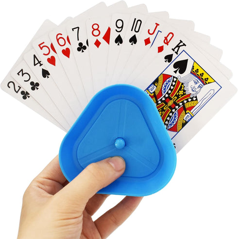Yuanhe Playing Card Hand Holders - Triangle Shaped Hands-Free Poker Game Card Holder Trays, Set of 8...